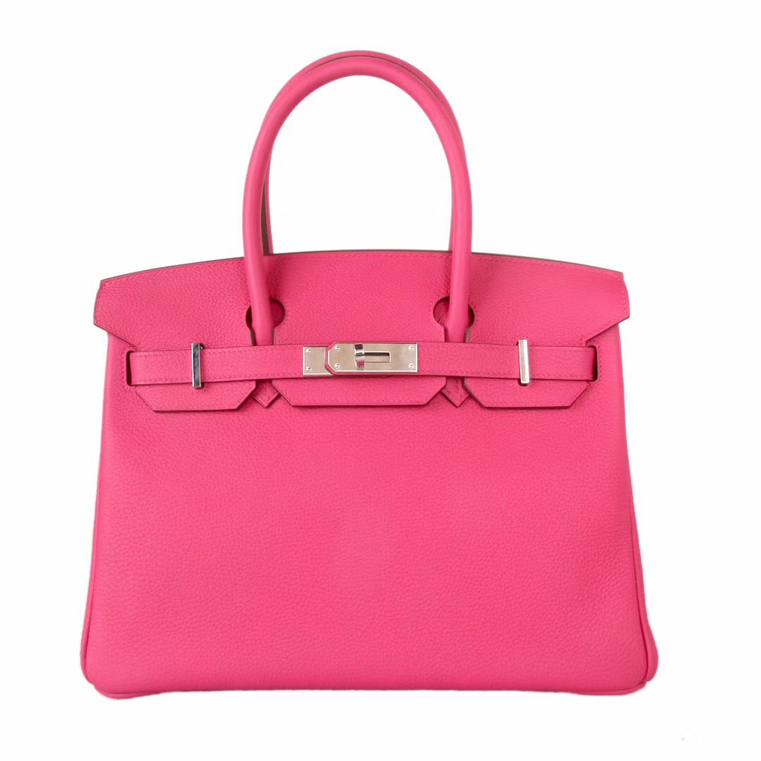 Hermes爱马仕 Birkin 30cm 银扣 L3玫瑰紫 TOGO 神级手工 现货