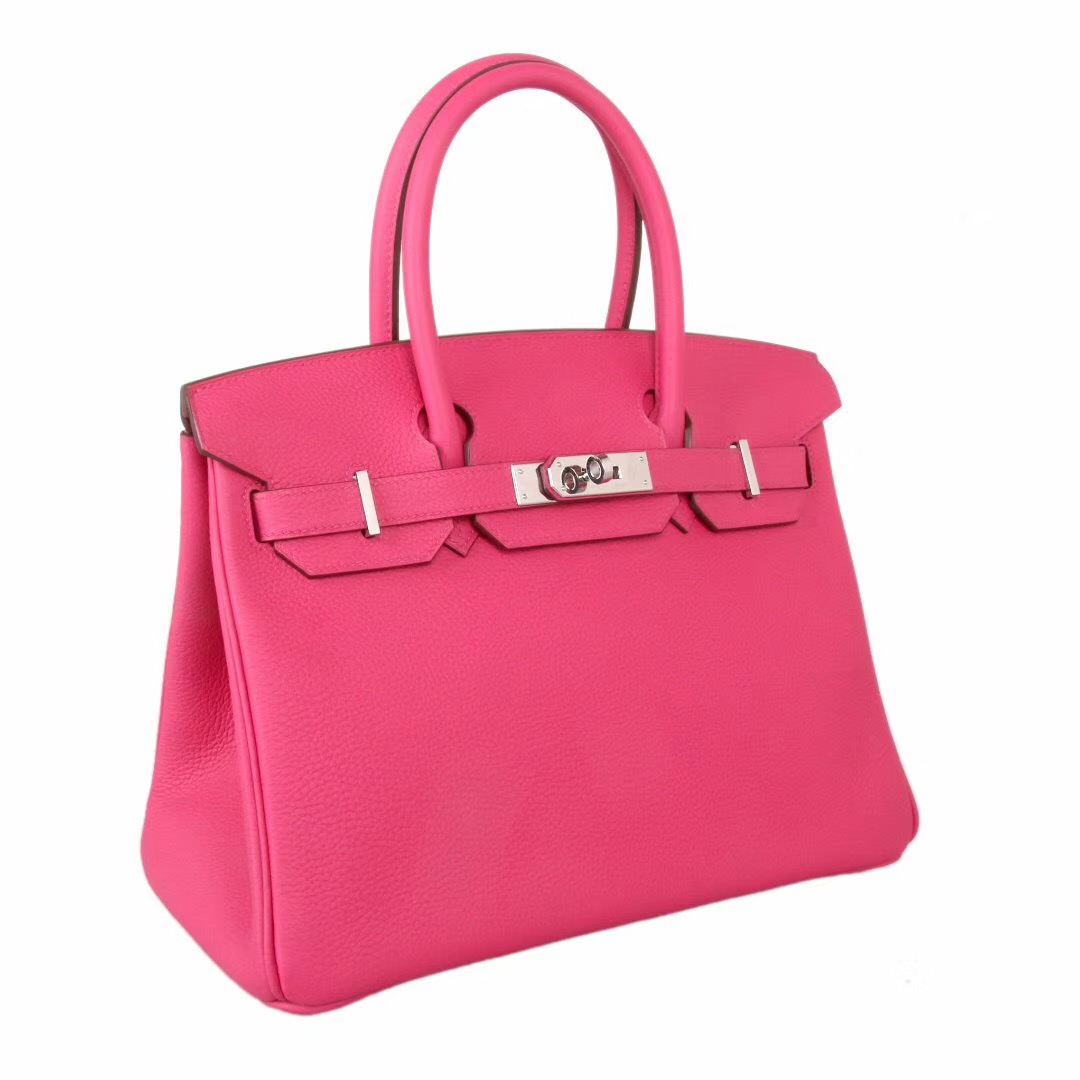 Hermes爱马仕 Birkin 30cm 银扣 L3玫瑰紫 TOGO 神级手工 现货