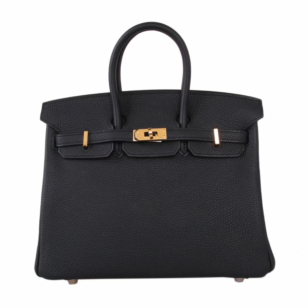 Hermes 爱马仕 birkin 25金 CK89 黑色 togo 神级手工 现货