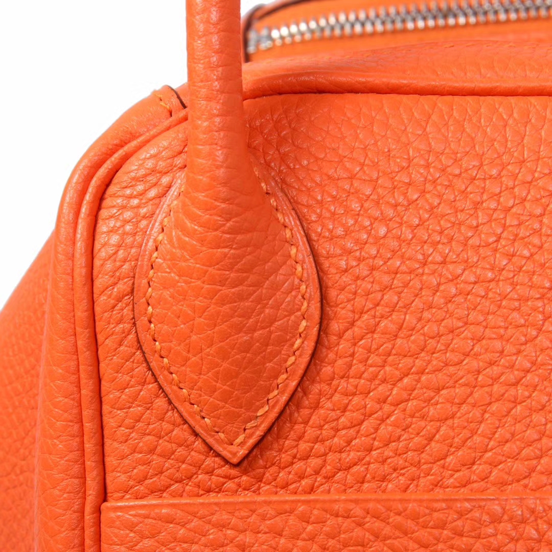 Hermès爱马仕 Lindy 30CM 银扣 CK93橙色(Orange) TOGO 手工 现货