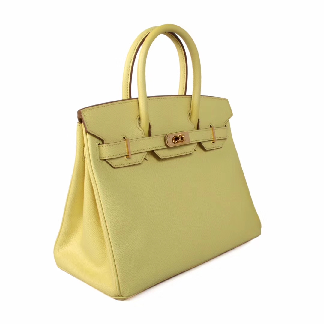 Hermès爱马仕 Birkin 30cm 金扣 C9鹅黄 Epsom 手工 神级 现货