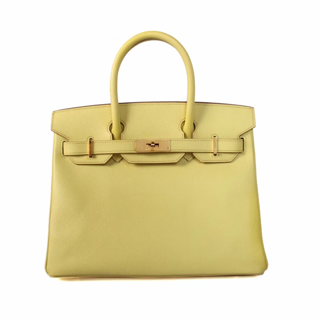 Hermès爱马仕 Birkin 30cm 金扣 C9鹅黄 Epsom 手工 神级 现货