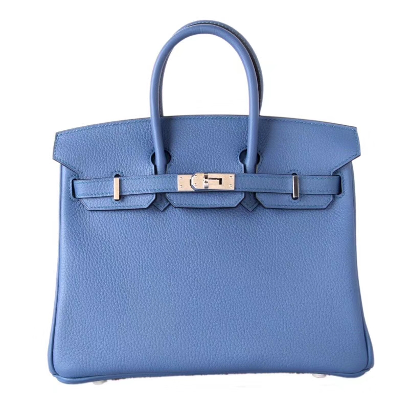 Hermès（爱马仕）Birkin25CM 银扣 R2玛瑙蓝 togo 手工 神级  现货