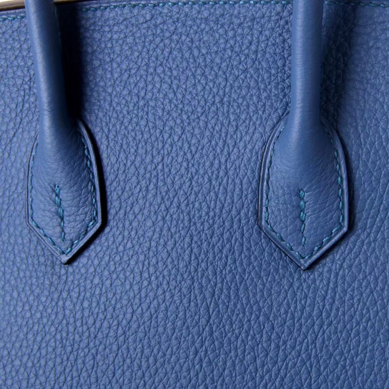 Hermès（爱马仕）Birkin25CM 银扣 R2玛瑙蓝 togo 手工 神级  现货