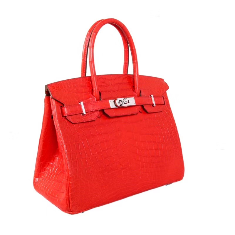 Hermès（爱马仕）Birkin 30cm 银扣 CK51火炭红 哑光鳄鱼 纯手工 神级