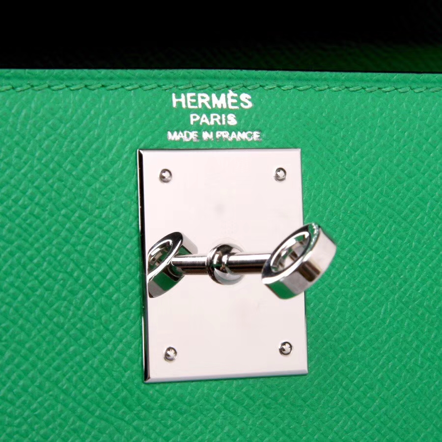 Hermès（爱马仕）Kelly 28CM 银扣 竹子绿  Epsom 手工 神级