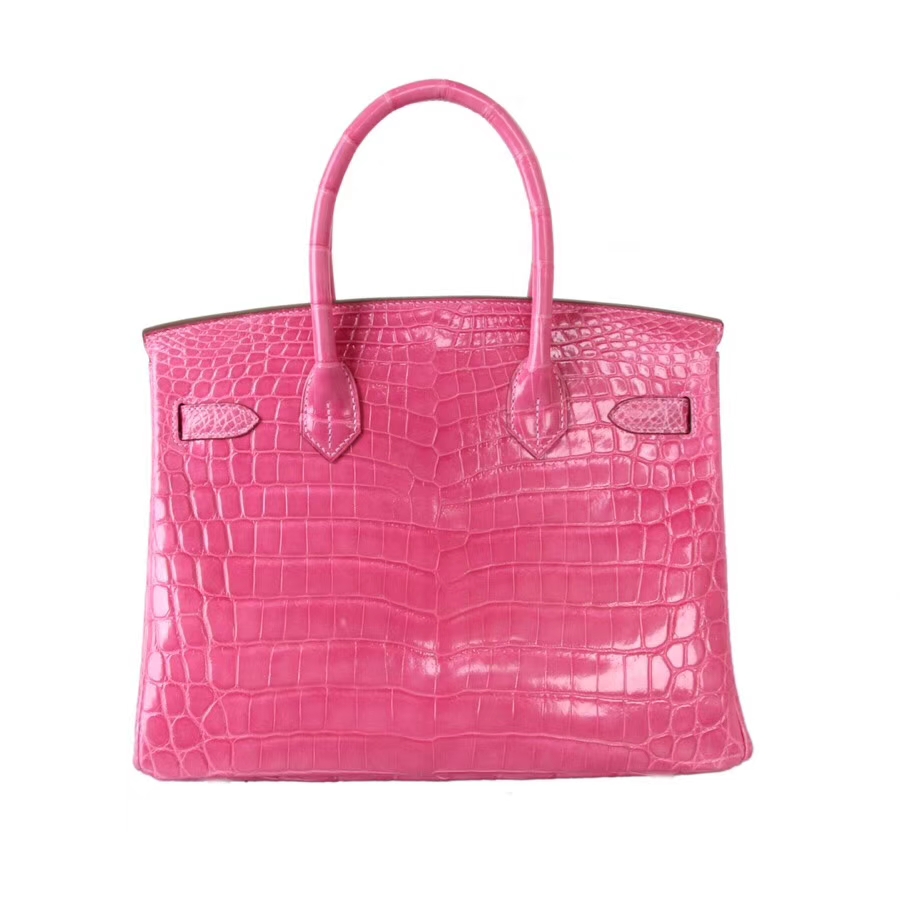 Hermès（爱马仕）Birkin 30cm 金扣 樱花粉  亮面鳄鱼  纯手工 神级