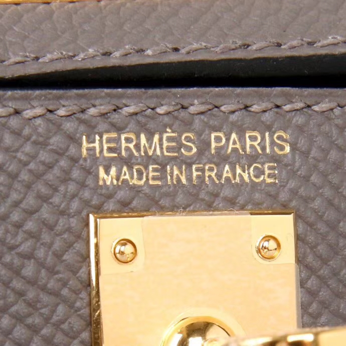 Hermès（爱马仕）Minikelly 二代  锡器灰  金扣 Epsom皮