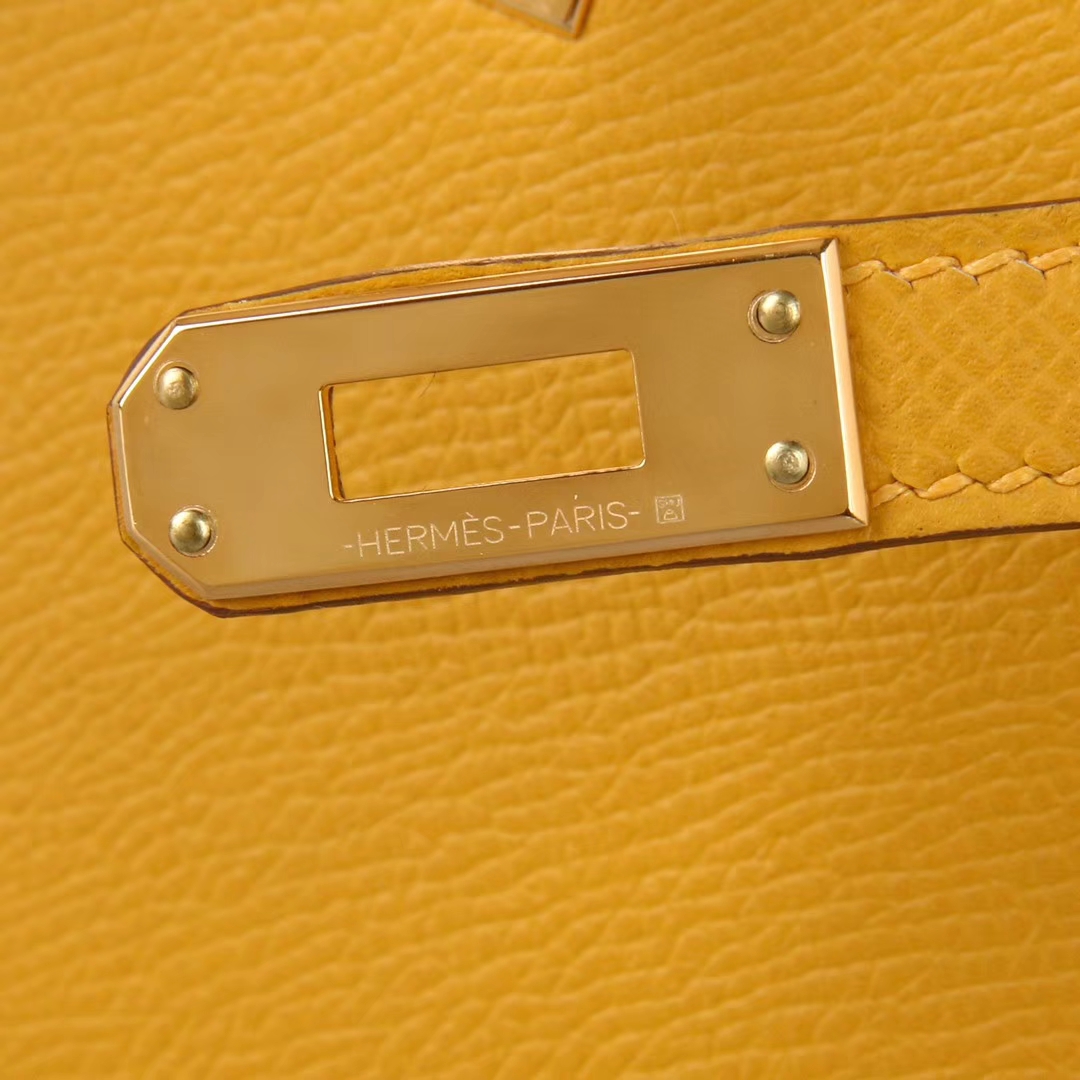 Hermès（爱马仕）Minikelly 二代  琥珀黄  金扣 Epsom皮