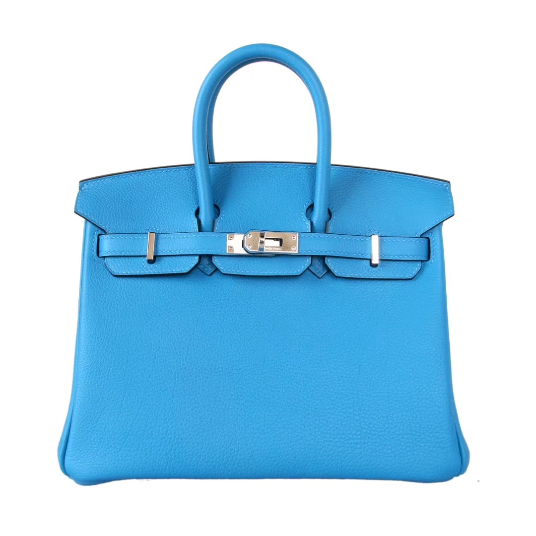 Hermès（爱马仕）Birkin 30银  坦桑尼亚蓝  Togo