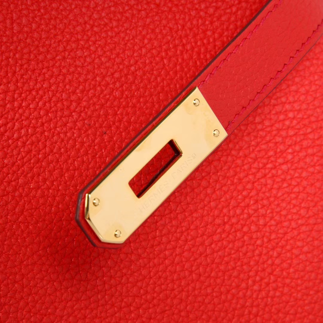 Hermès（爱马仕）Kelly 32CM 金扣 朱砂红 Togo 手工神级