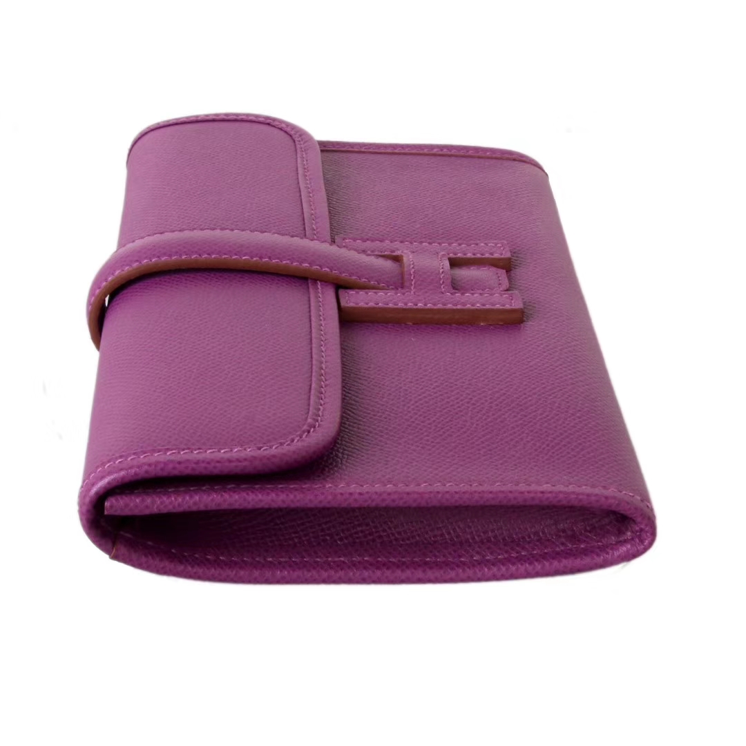 Hermès（爱马仕）长款钱包 海葵紫  EPSOM皮 21.5×12cm