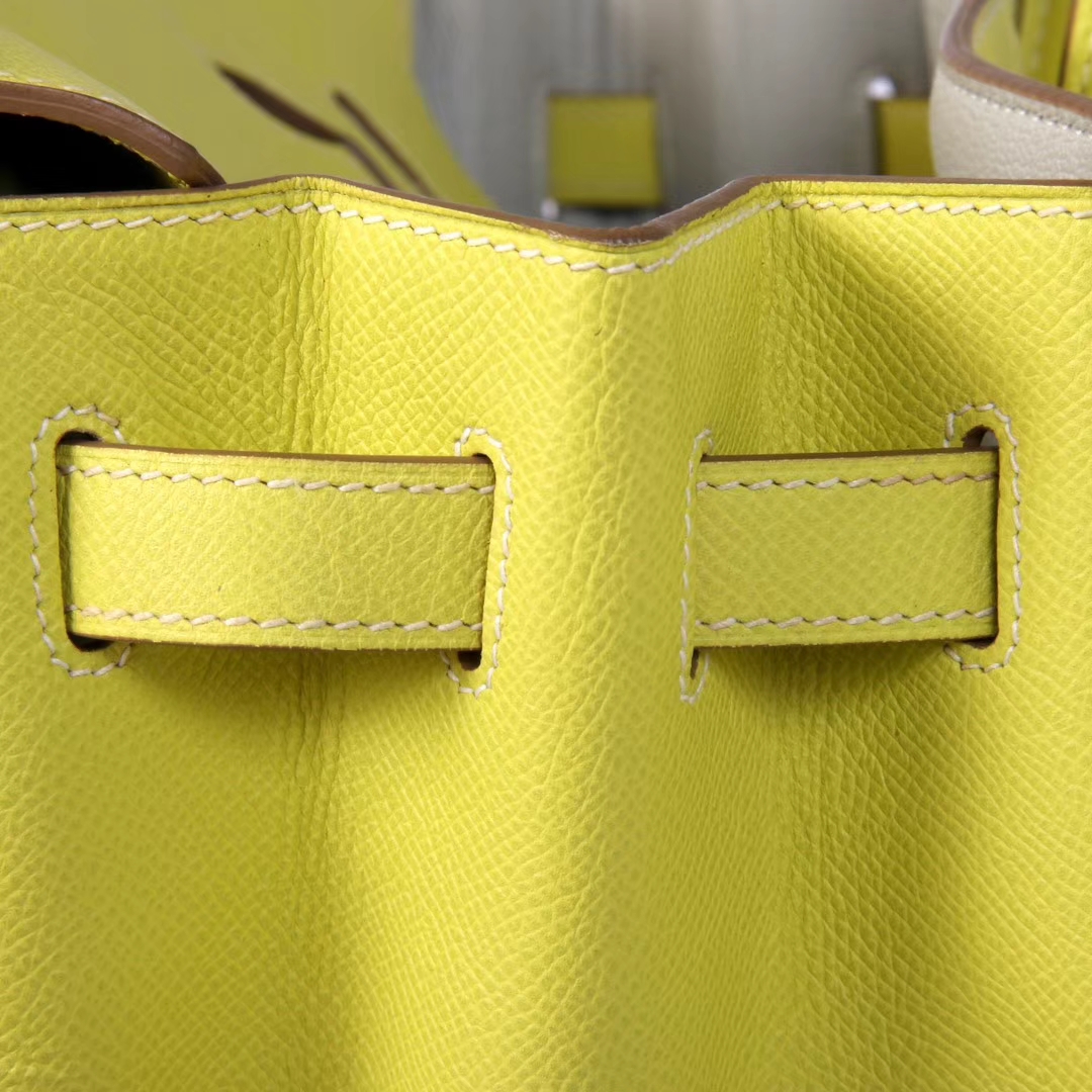 Hermès（爱马仕）Birkin 柠檬黄 原厂御用小牛皮 银扣 30cm