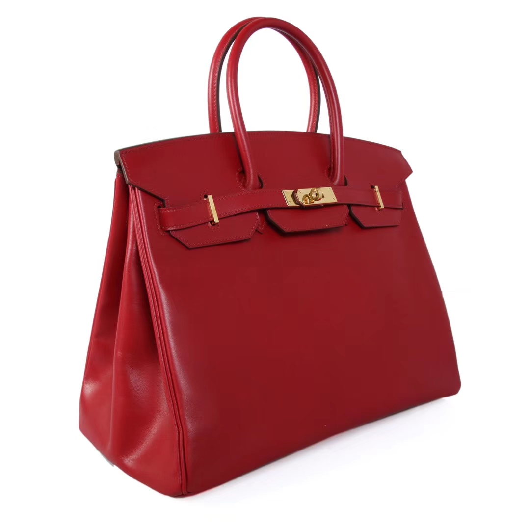 Hermès（爱马仕）birkin铂金包 酒红色 Box皮 金扣 30CM