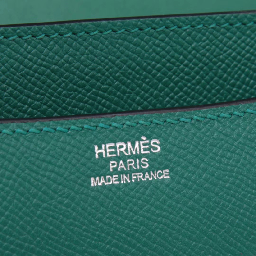 Hermès（爱马仕）孔雀绿 原厂御用顶级Epsom 皮 Constance 19