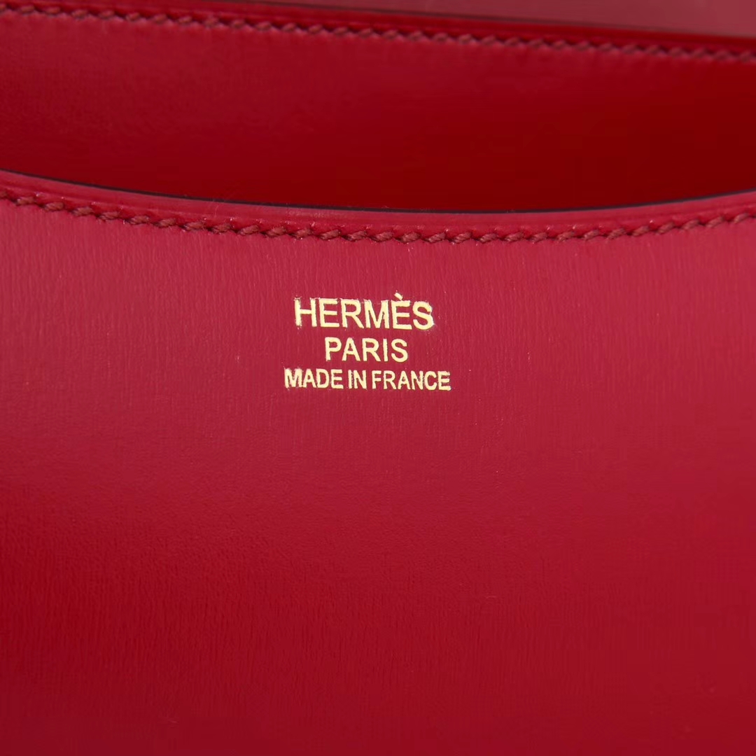 Hermès（爱马仕）酒红色 原厂御用顶级Epsom 皮 Constance 19