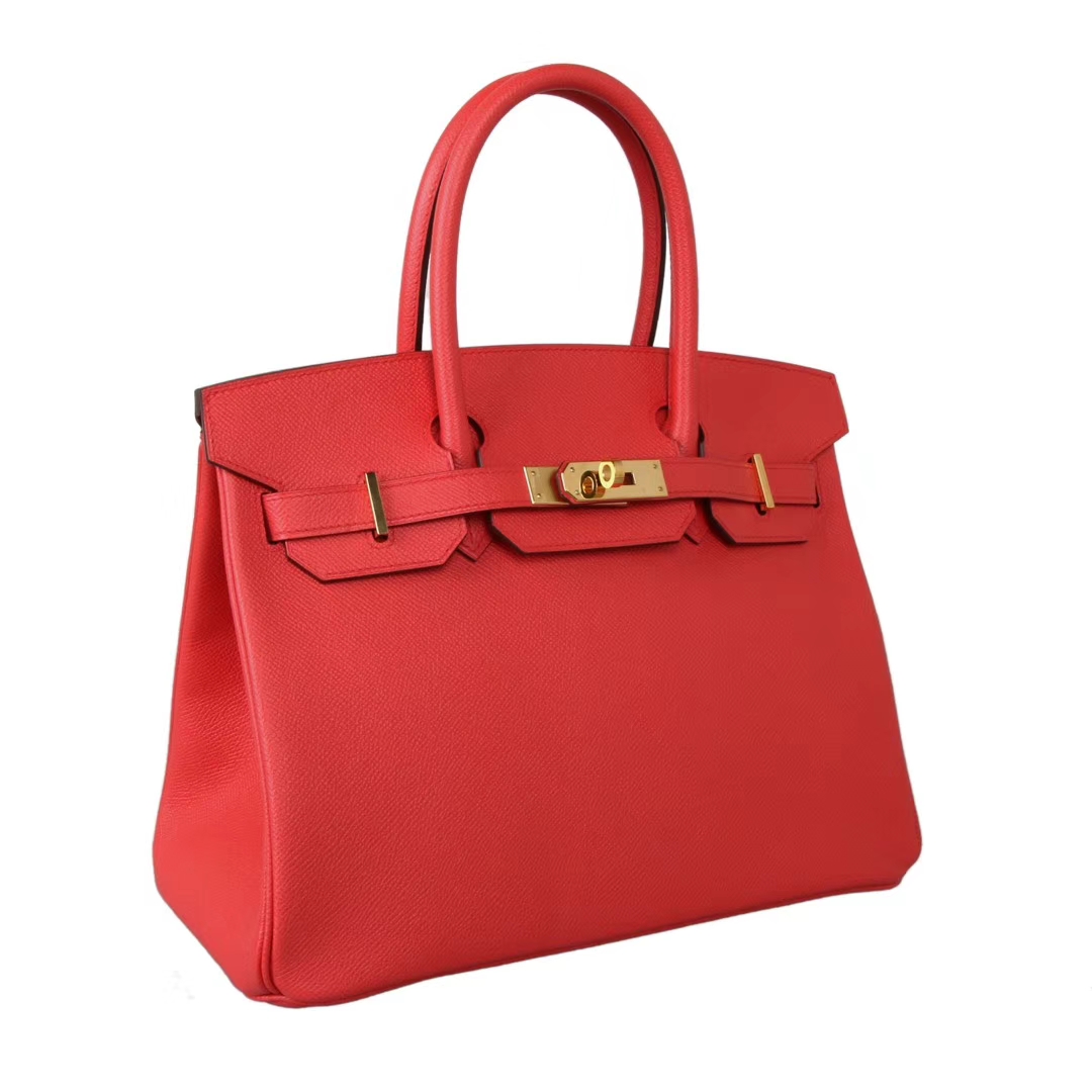 Hermès（爱马仕）birkin 番茄红 epsom皮 金扣 30cm