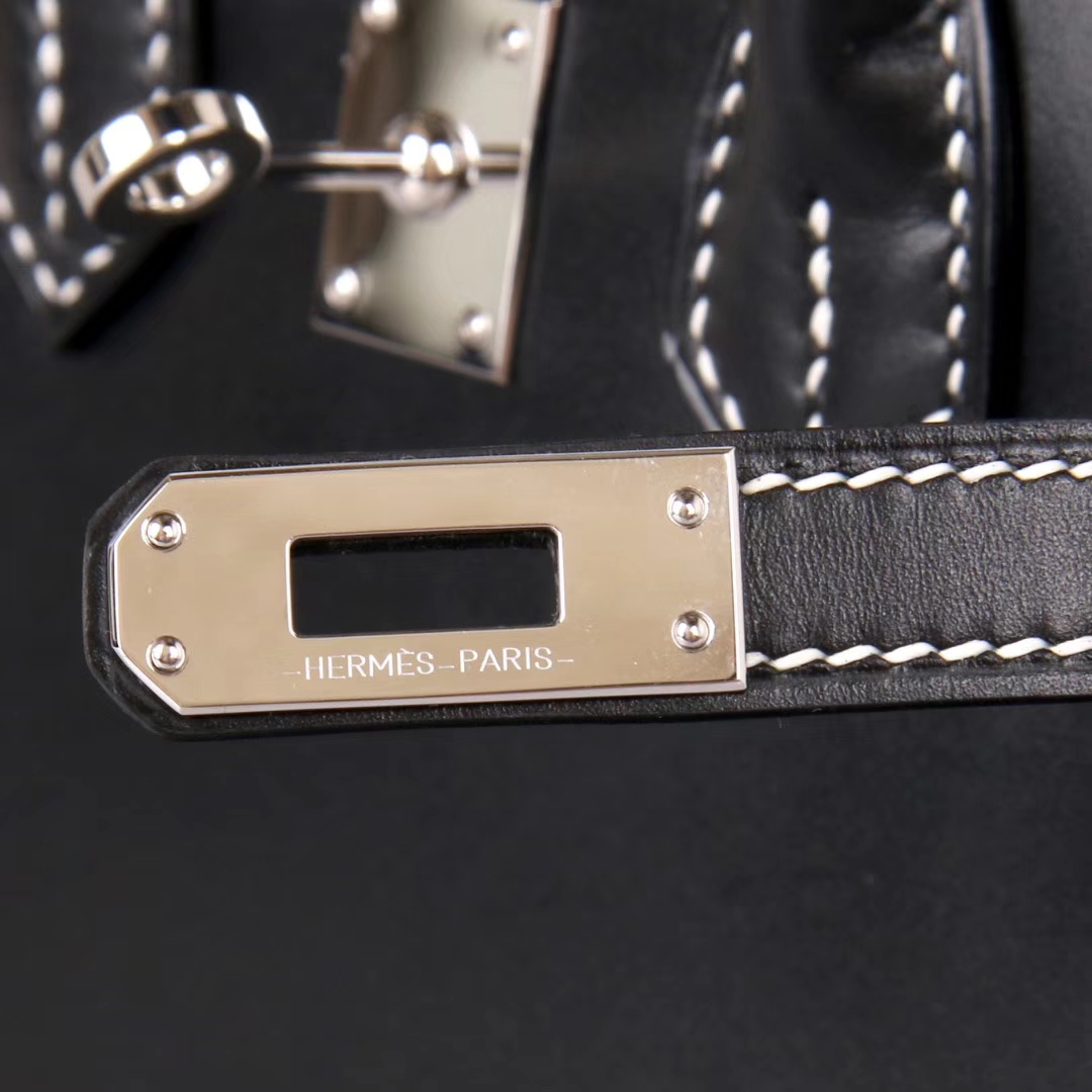 Hermès（爱马仕）Birkin 经典黑色 原厂御用顶级box皮 银扣 现货