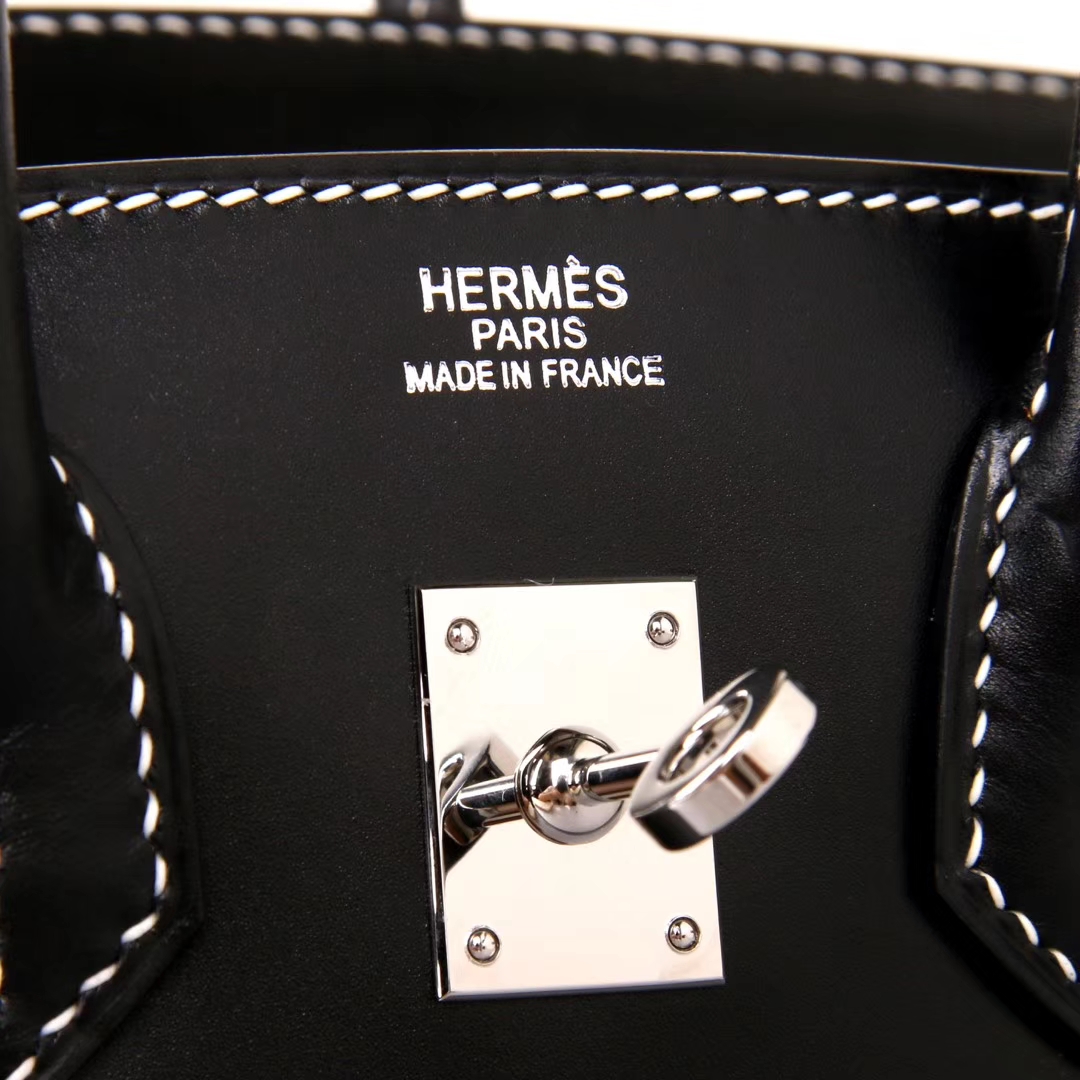 Hermès（爱马仕）Birkin 经典黑色 原厂御用顶级box皮 银扣 现货