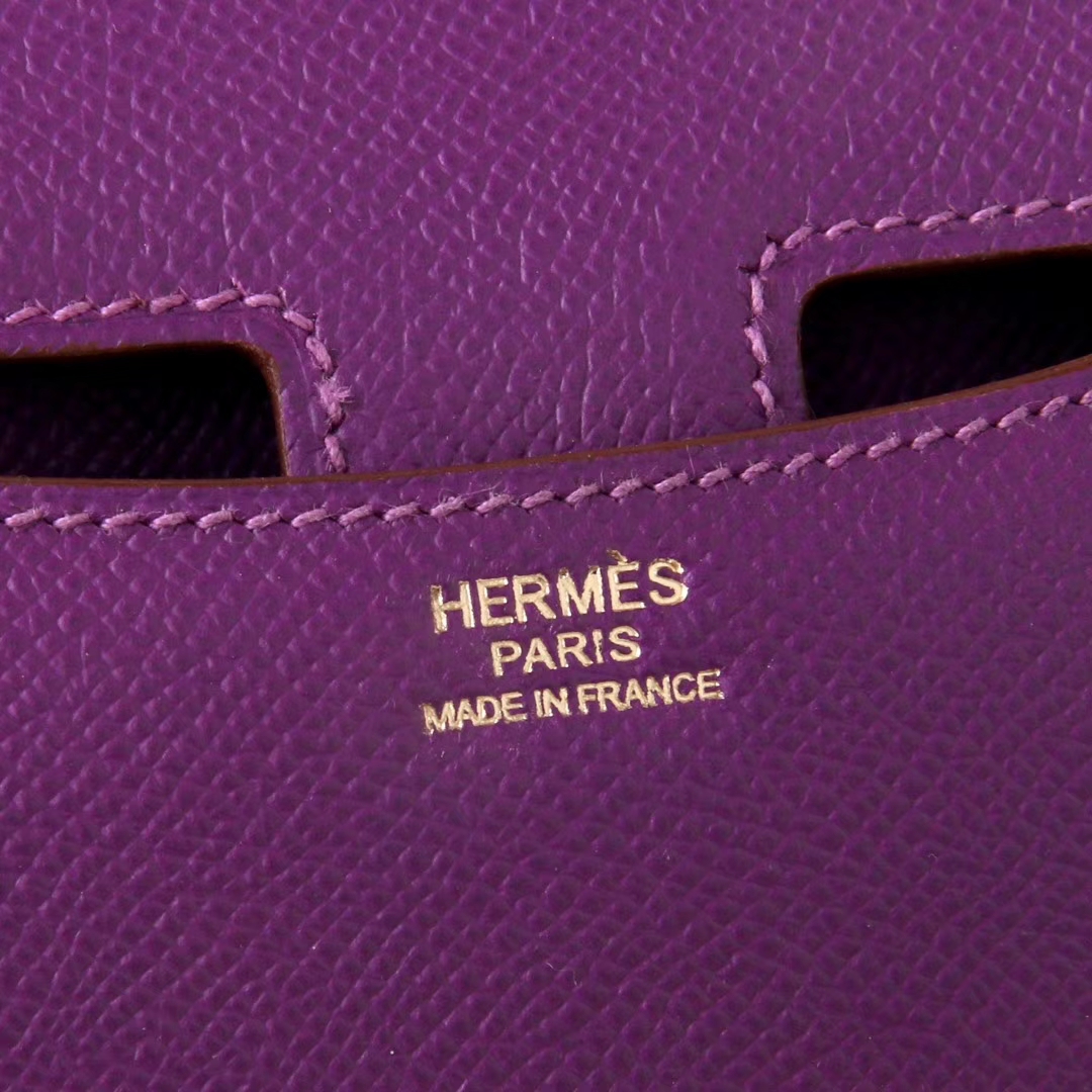 Hermès（爱马仕）Constance空姐包 海葵紫 Epsom皮 金扣 19cm 现货