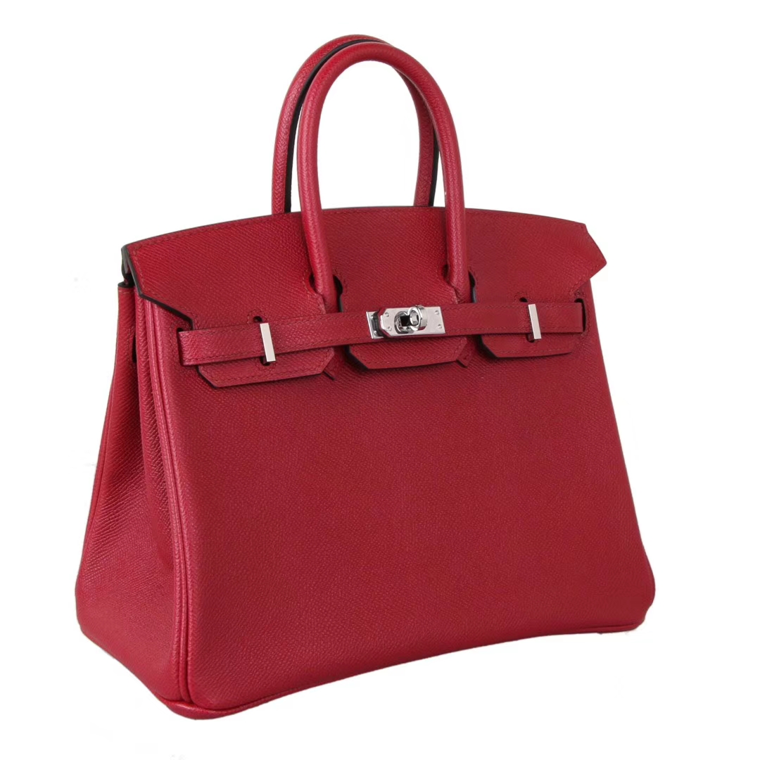 Hermès（爱马仕）M8 爱马仕红 原厂御用顶级小牛皮 Birkin 25 银扣 现货