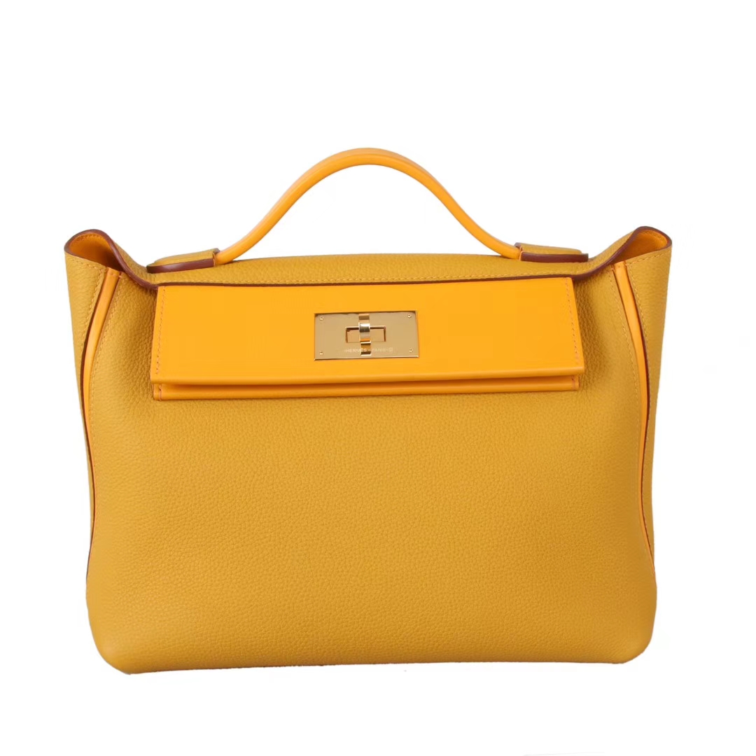 Hermès（爱马仕）Kelly2424 29金扣 琥珀黄  togo