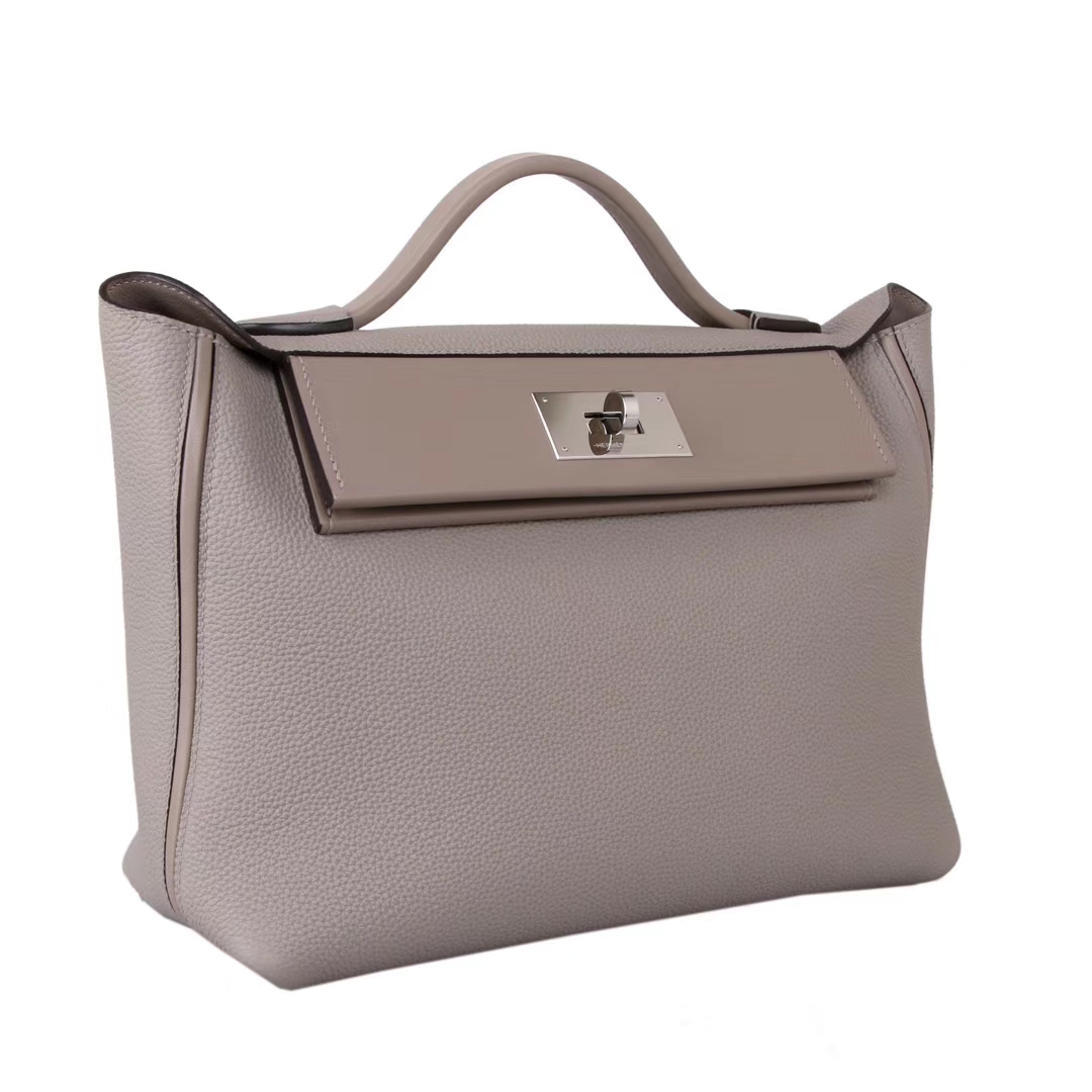 Hermès（爱马仕）Kelly2424 29银扣 斑鸠灰 togo