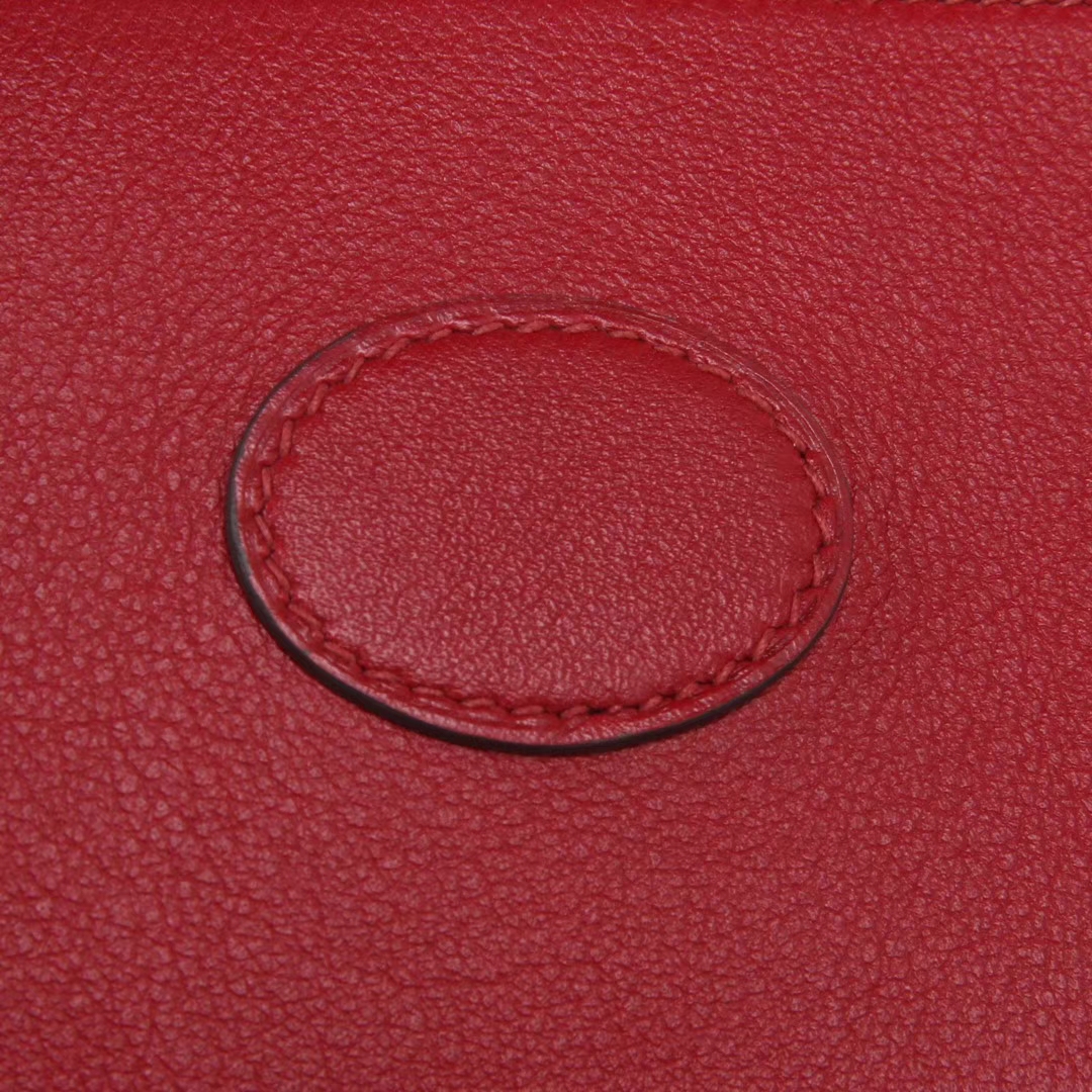 Hermès（爱马仕）Bolide保龄球包 石榴红 Swift皮 银扣