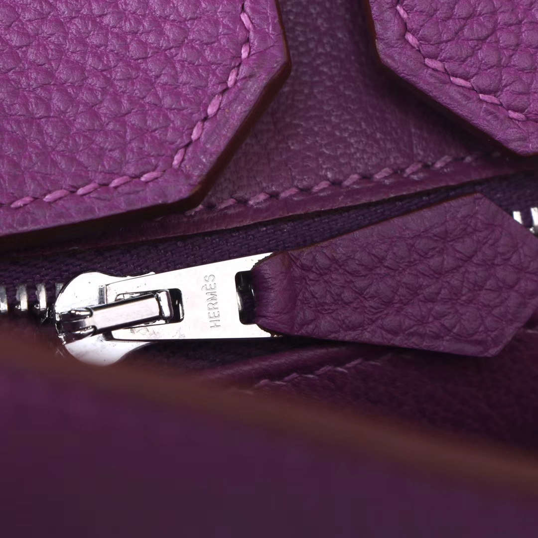Hermès（爱马仕）Birkin铂金包 银扣 梦幻紫 Togo 原版小牛皮 30cm