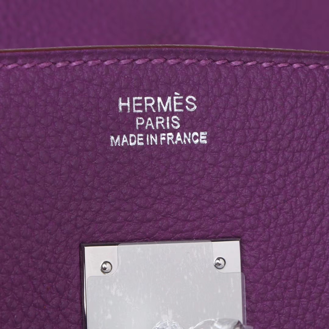 Hermès（爱马仕）Birkin铂金包 银扣 梦幻紫 Togo 原版小牛皮 30cm