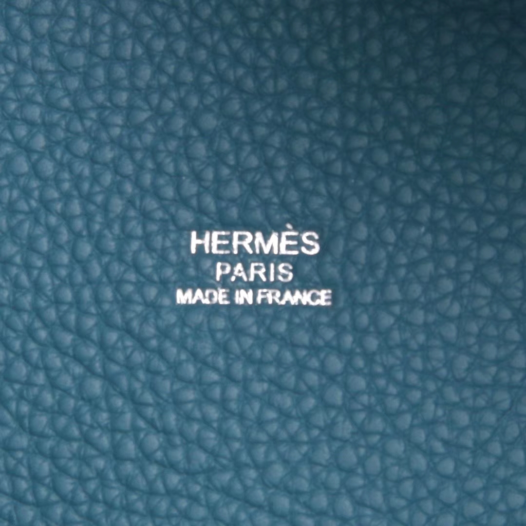 Hermès（爱马仕）Picotin菜篮子 牛仔蓝 Togo 银扣 18cm