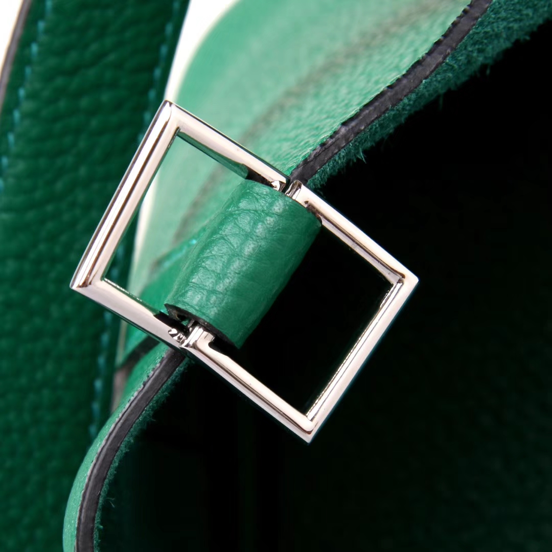 Hermès（爱马仕）Picotin菜篮子 丝绒绿 Togo 银扣 22cm