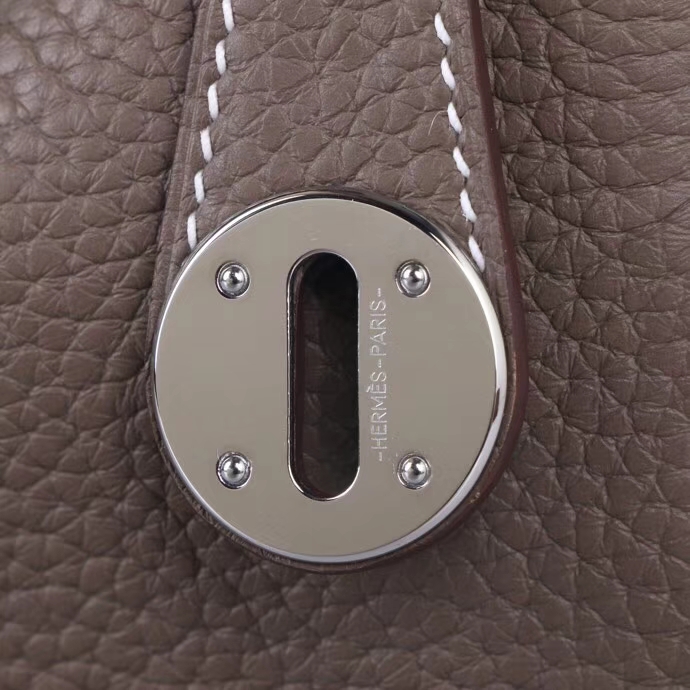 Hermès（爱马仕）mini lindy琳迪包 ck18大象灰 taurillon clemence 银扣 20cm