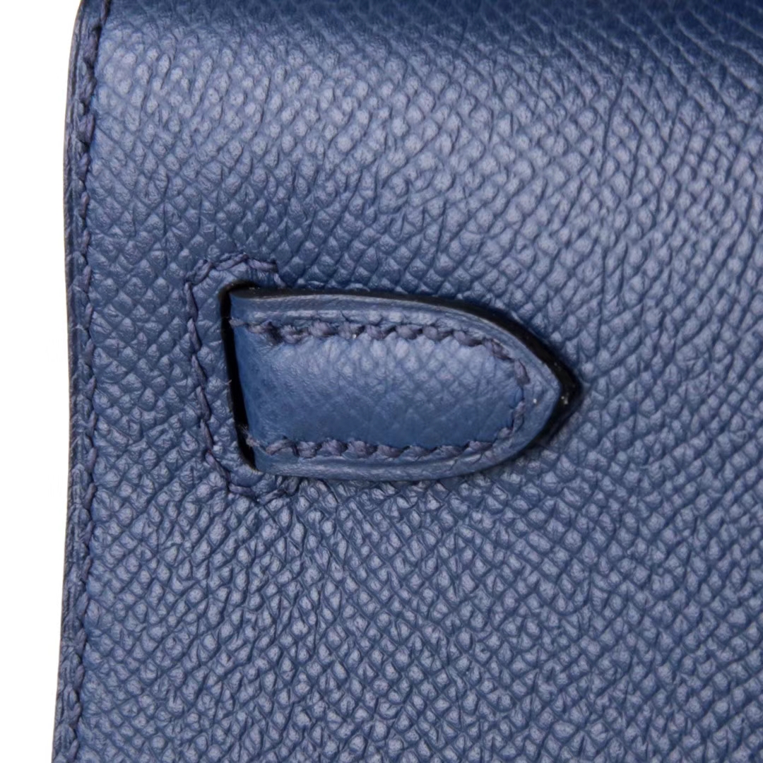 Hermès（爱马仕）Kelly 凯莉包 宝石蓝 原厂御用顶级Epsom 皮 金扣 28cm