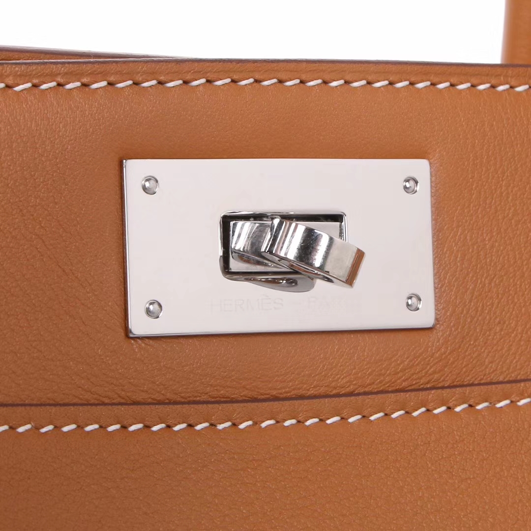 Hermès（爱马仕）Toolbox牛奶盒 金棕色 原厂御用顶级Swift 皮 20cm