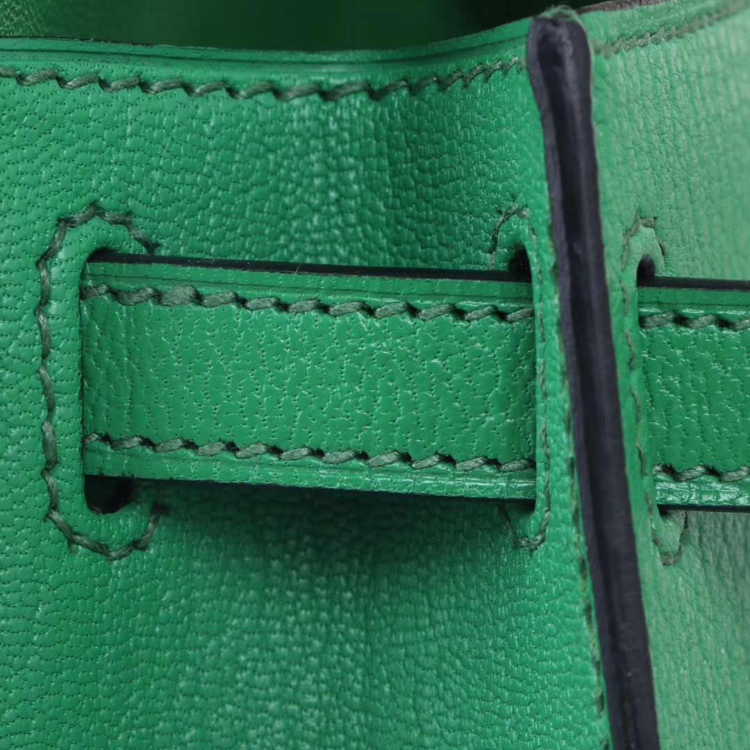 Hermès（爱马仕）Minikelly迷你凯莉 竹子绿 原厂御用羊皮 金扣 2代