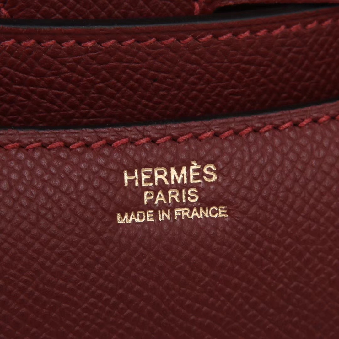 Hermès（爱马仕）Constace空姐包 爱马仕红 原厂御用epsom 金扣 19cm