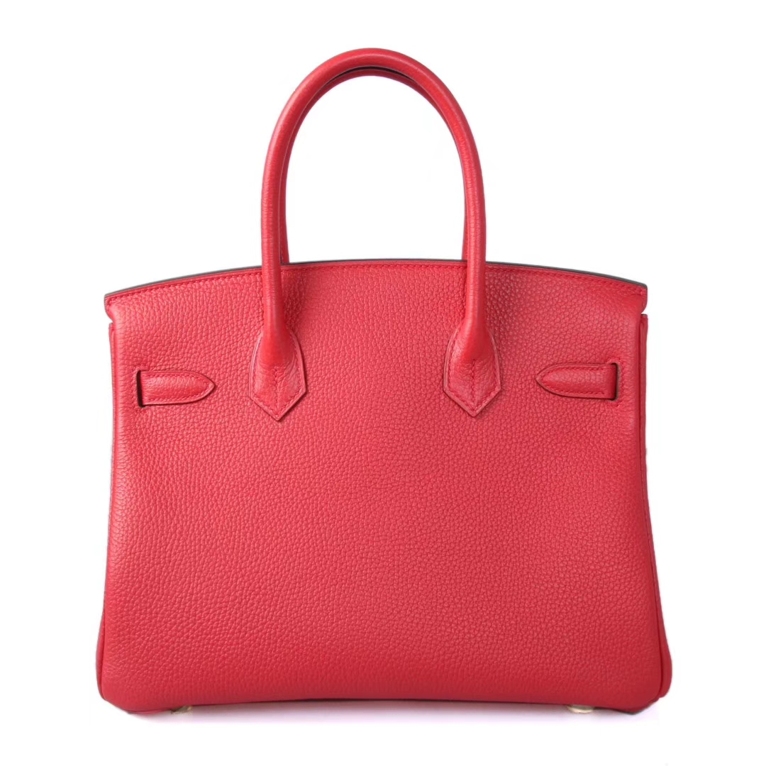 Hermès（爱马仕）Birkin铂金包 朱砂红 togo 银扣 30cm