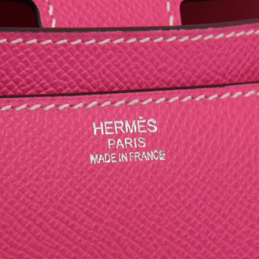 Hermes爱马仕 Constance空姐包 糖果粉 原厂御用顶级Epsom皮 金扣 26cm