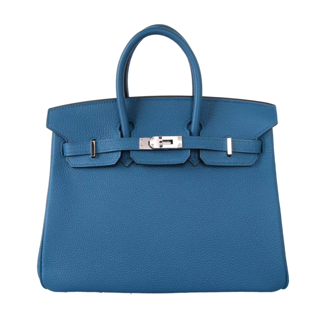 Hermès（爱马仕）Birkin铂金包 伊兹密尔蓝 togo 银扣 30cm