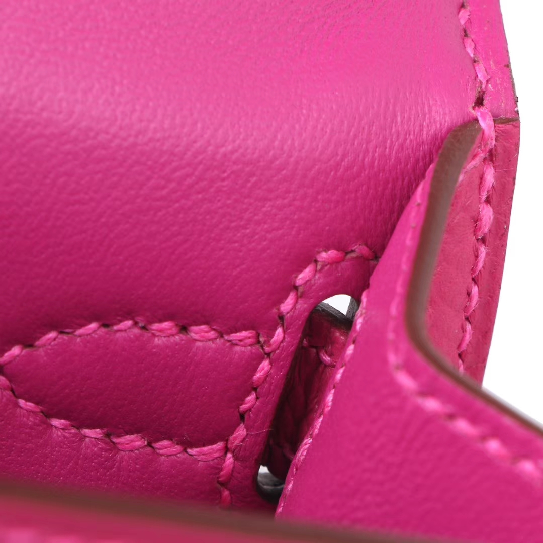 Hermès（爱马仕）Minikelly迷你凯莉 玫瑰紫 原厂御用顶级Epsom皮 银扣 二代