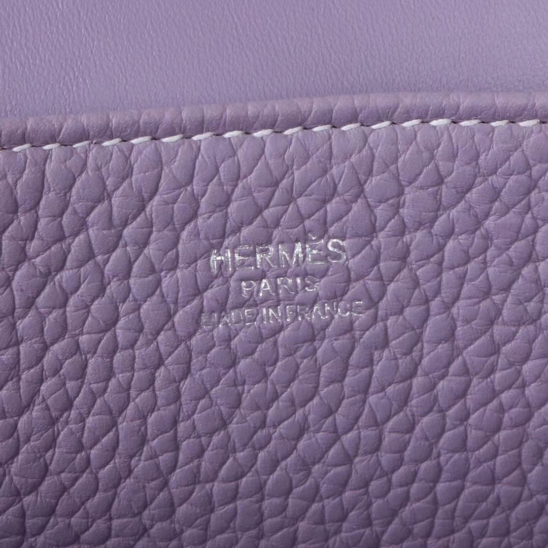 Hermès（爱马仕）Halzan手提包 4W香芋紫 togo 银扣 31cm