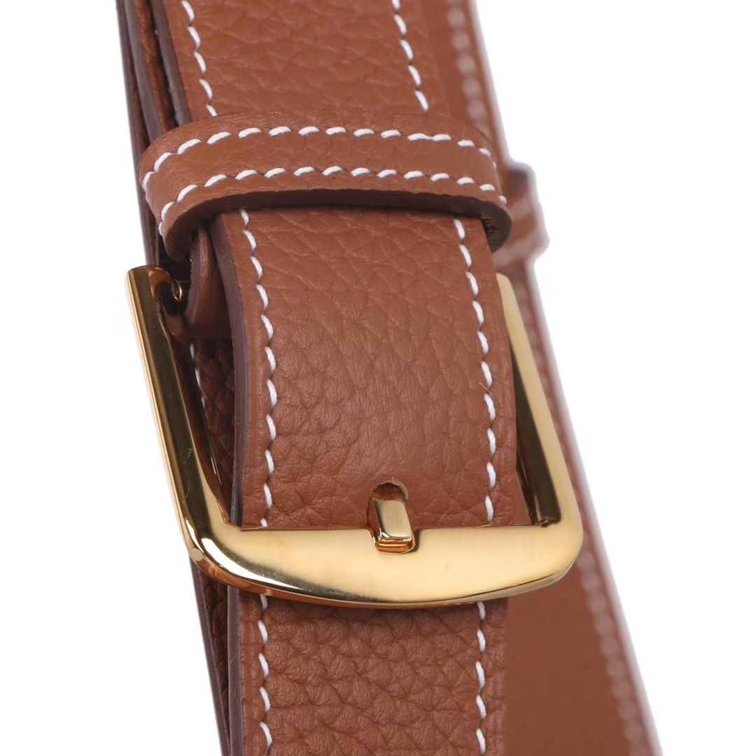 Hermès（爱马仕）soKelly单肩包 金棕色 togo 金扣 22cm
