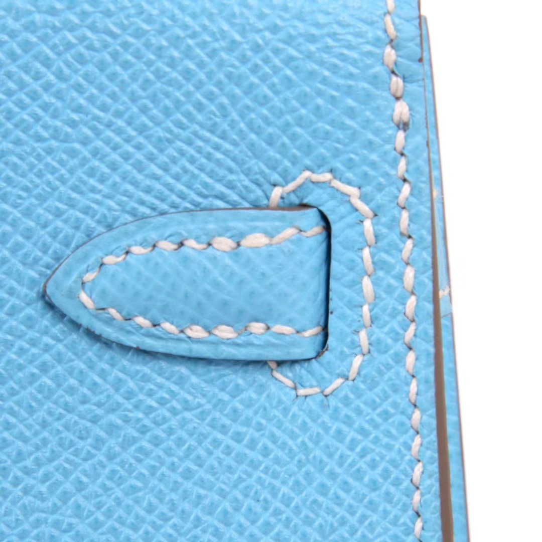 Hermès（爱马仕）Minikelly迷你凯莉 糖果蓝 原厂Epsom皮 银扣 2代