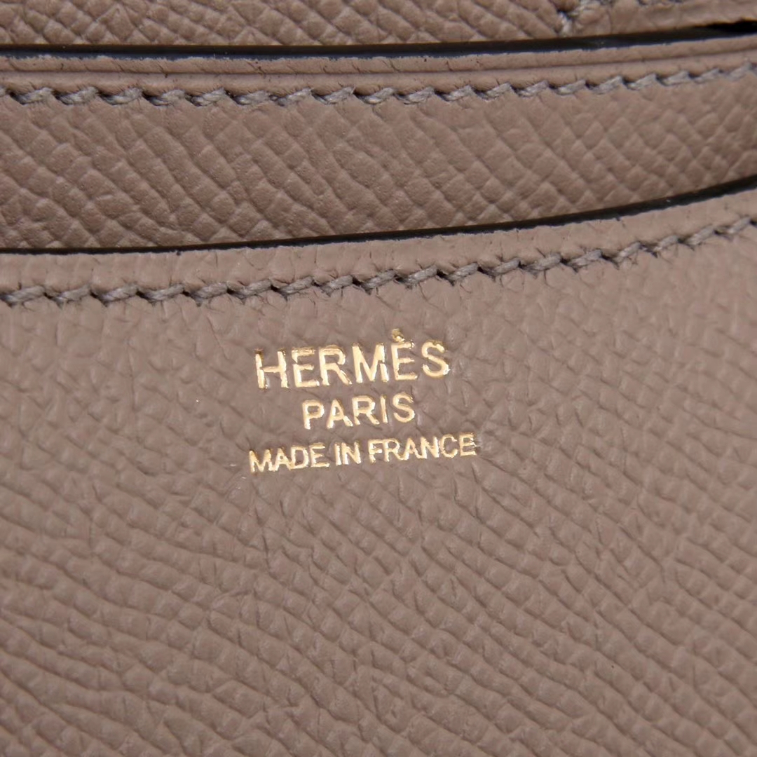 Hermès（爱马仕）Constace空姐包 沥青灰 原厂御用epsom皮 金扣 19cm