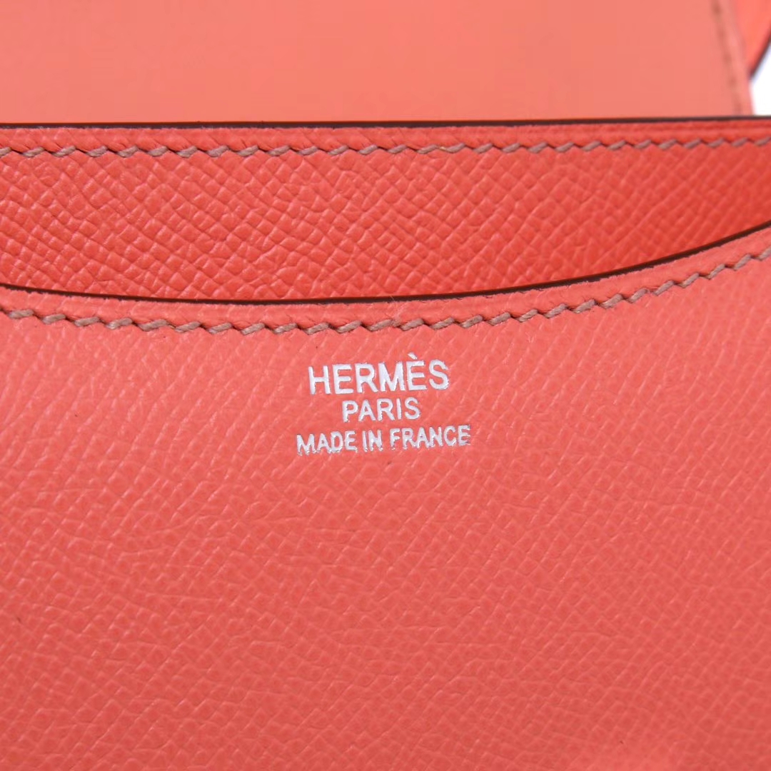 Hermès（爱马仕）Constace空姐包 火烈鸟粉 原厂御用epsom皮 银扣 19cm