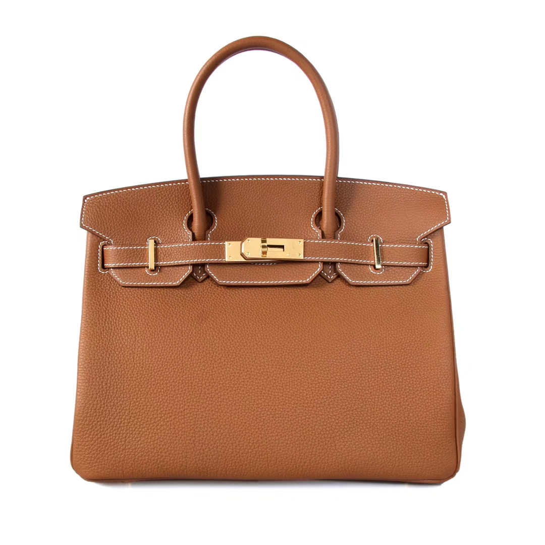 Hermès（爱马仕）Birkin铂金包 金棕色 togo 金扣 30cm