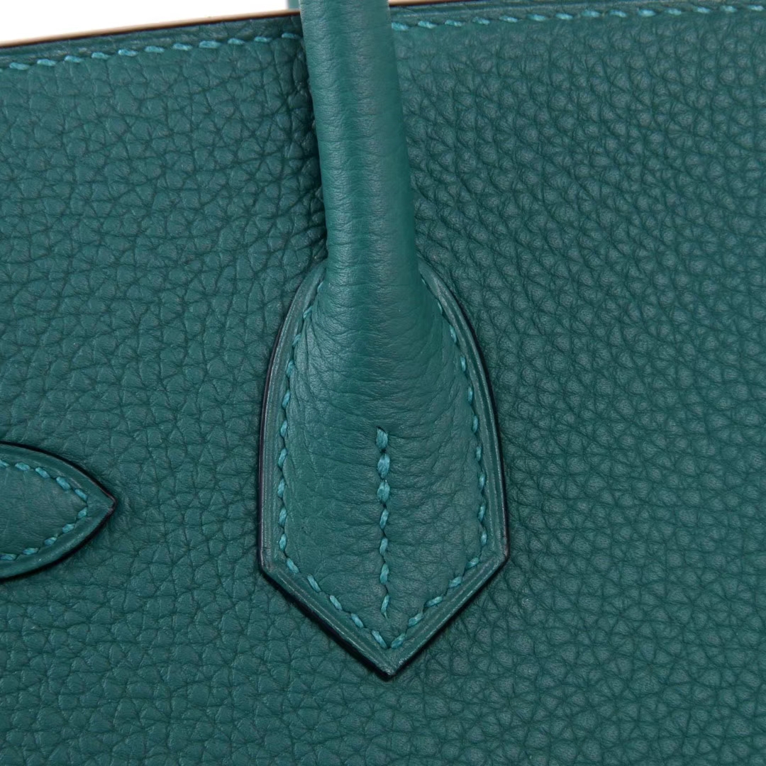 Hermès（爱马仕）Birkin铂金包 孔雀绿 togo 金扣 30cm