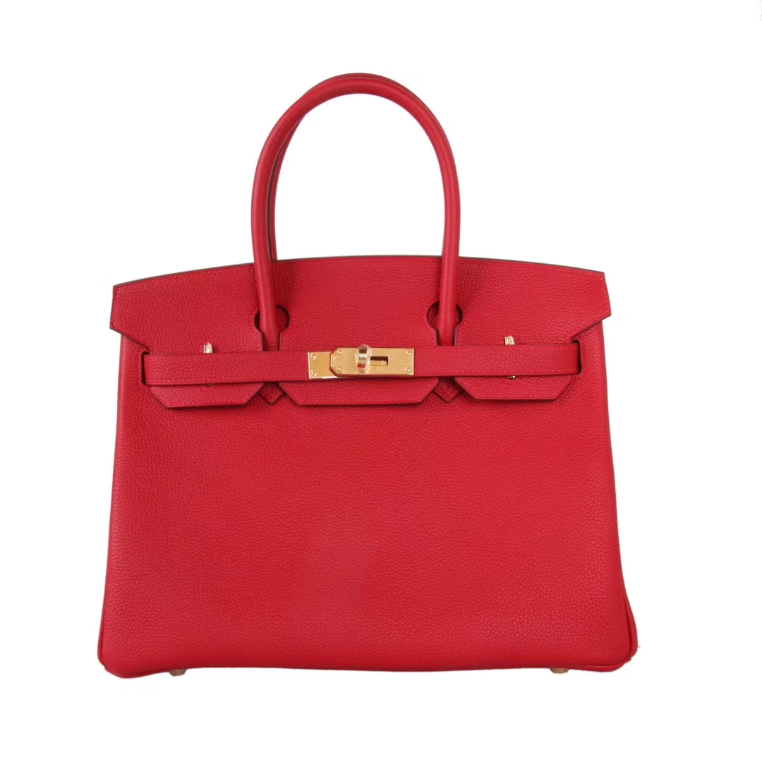 Hermès（爱马仕）Birkin铂金包 国旗红 togo 金扣 30cm