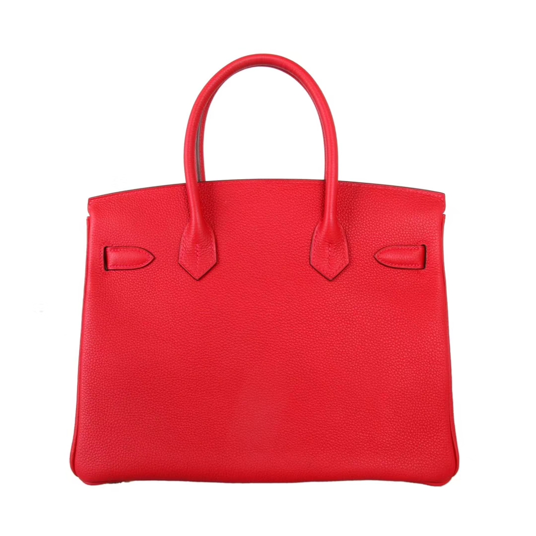 Hermès（爱马仕）Birkin铂金包 国旗红 togo 金扣 30cm